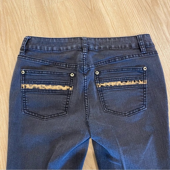 Cache leopard/cheetah print low rise jeans size 2 - Picture 4 of 7